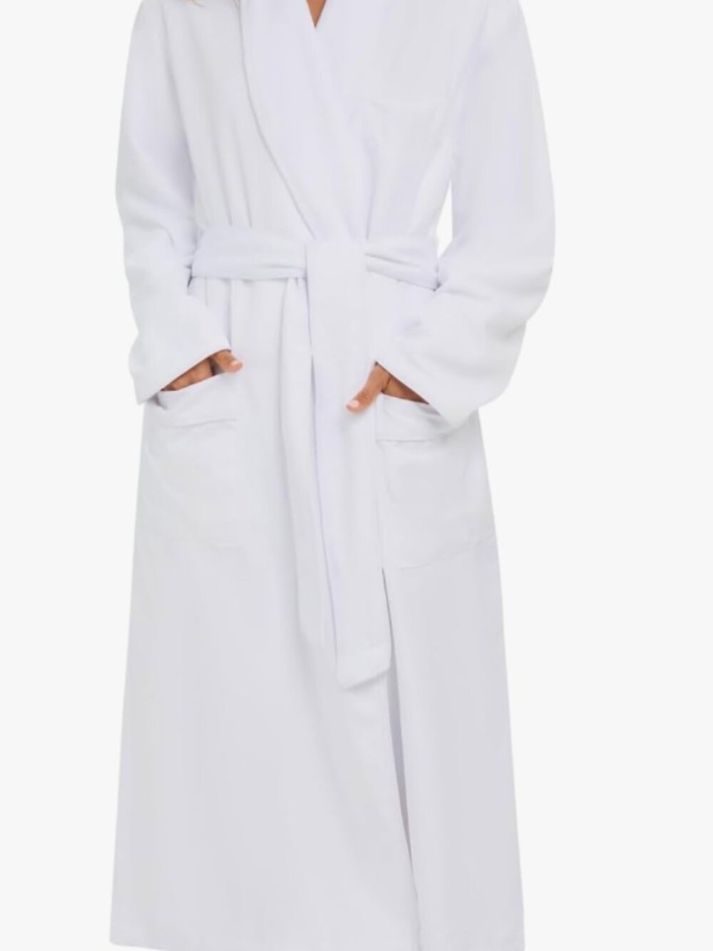 Brand New White MONARCH Unisex Plush Lined Microfiber Bath Robe Size Medium